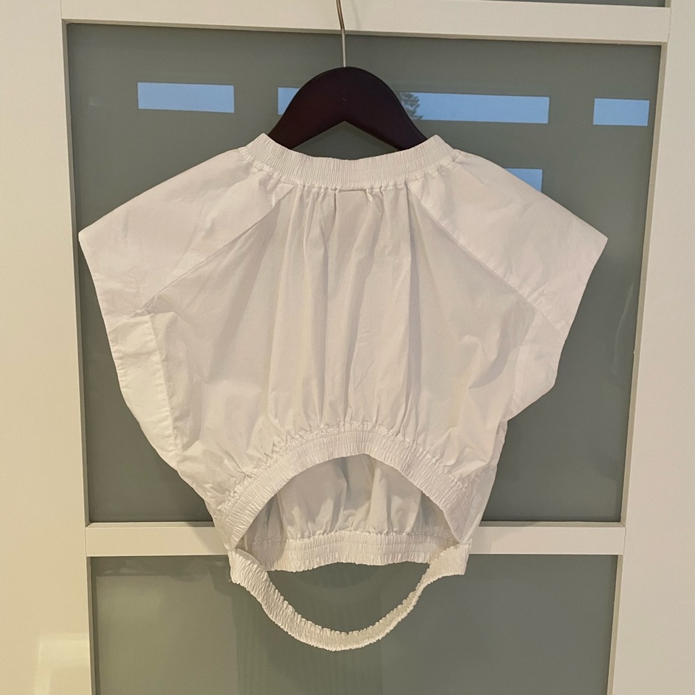 H&M White Cropped Top, Small - Picture 3 of 4